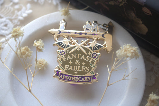 Fantasy & Fables Apothecary – Bookish Enamel Pin