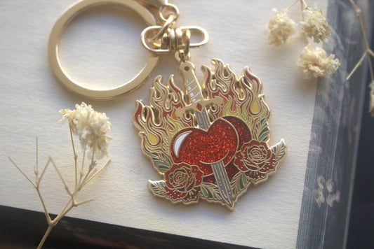 Heart of Flame Keychain