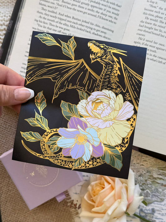 PREORDER Floral Dragon E-Reader Insert
