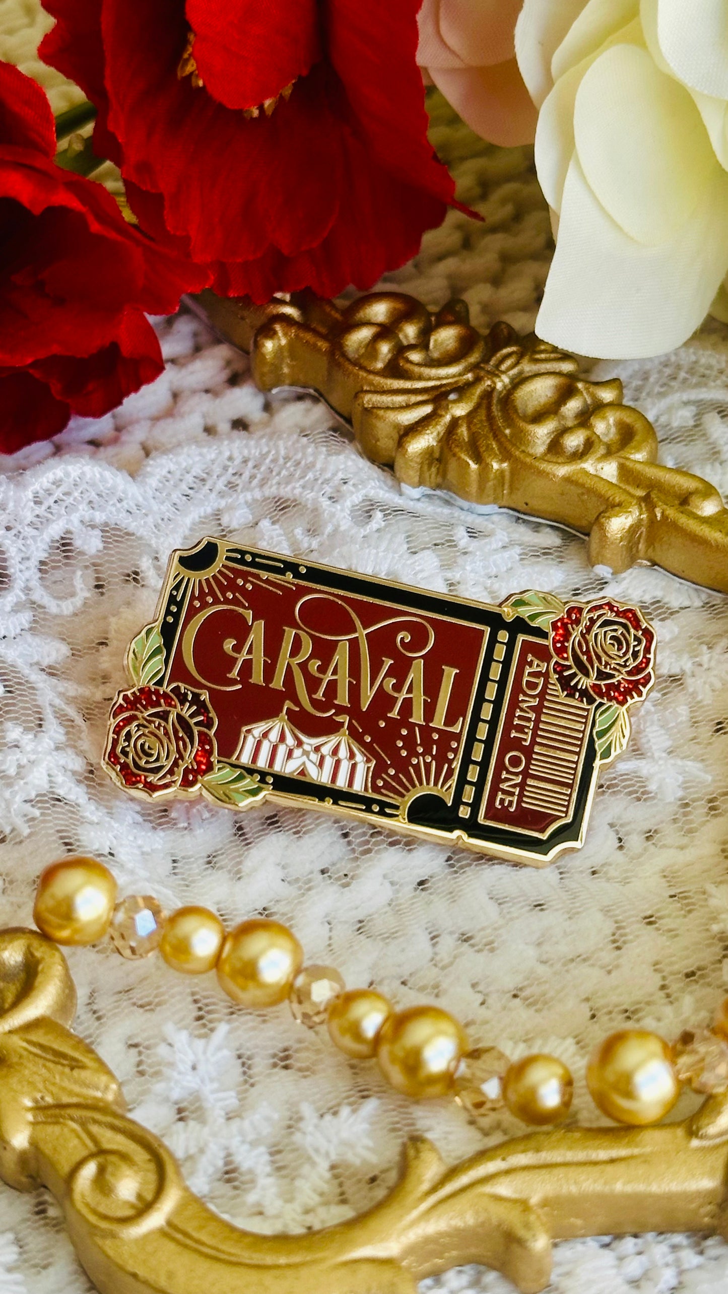 Caravel Ticket Bookish Enamel Pin | Officially Licensed