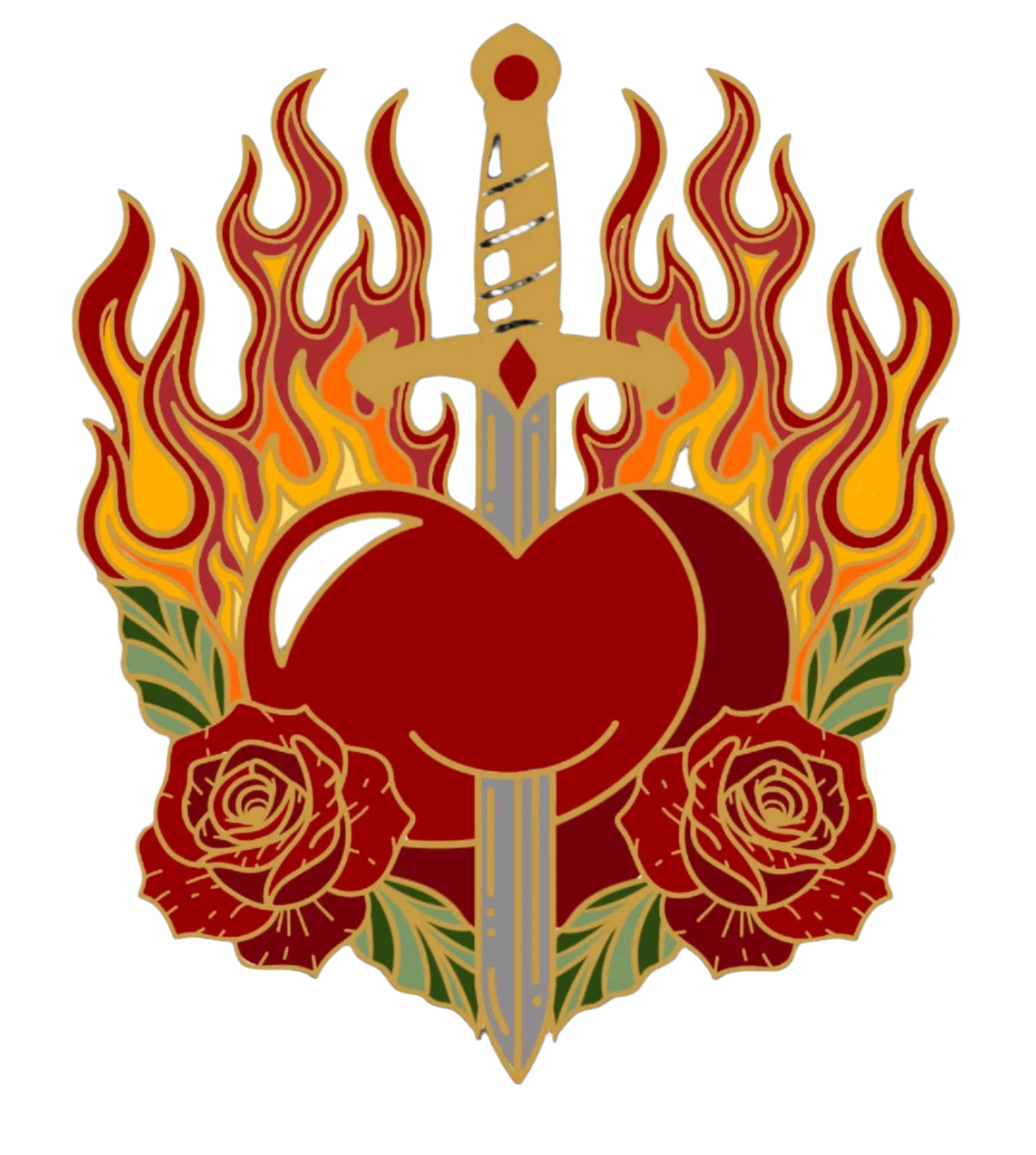 PREORDER- Heart of Flame Keychain
