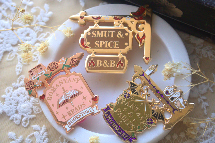 Bookish Enamel Pins