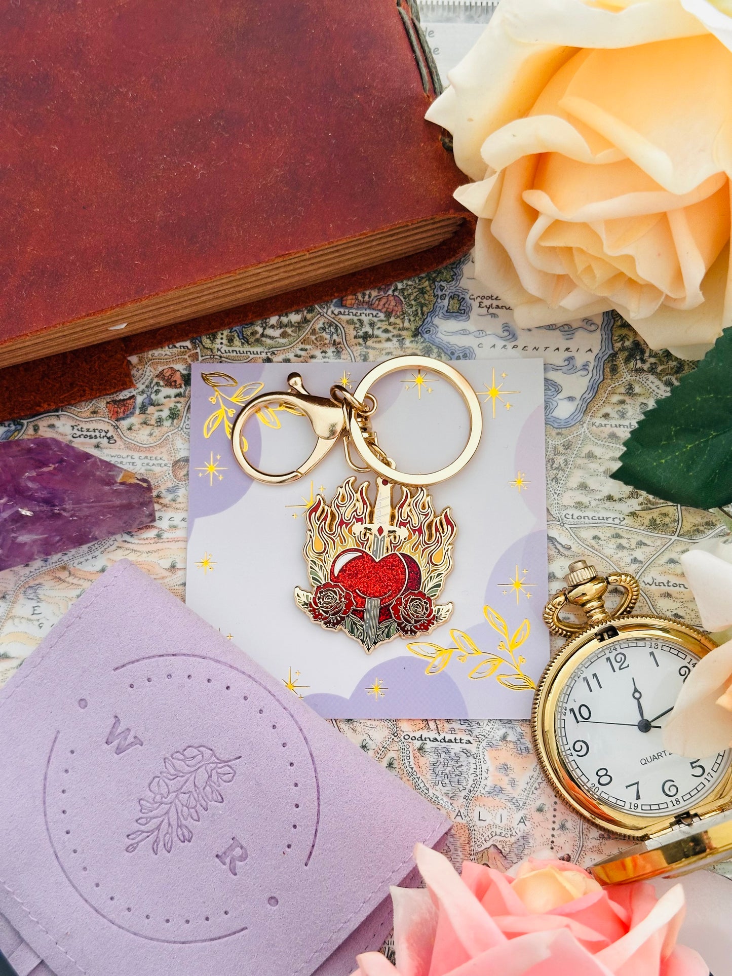 Heart of Flame Keychain