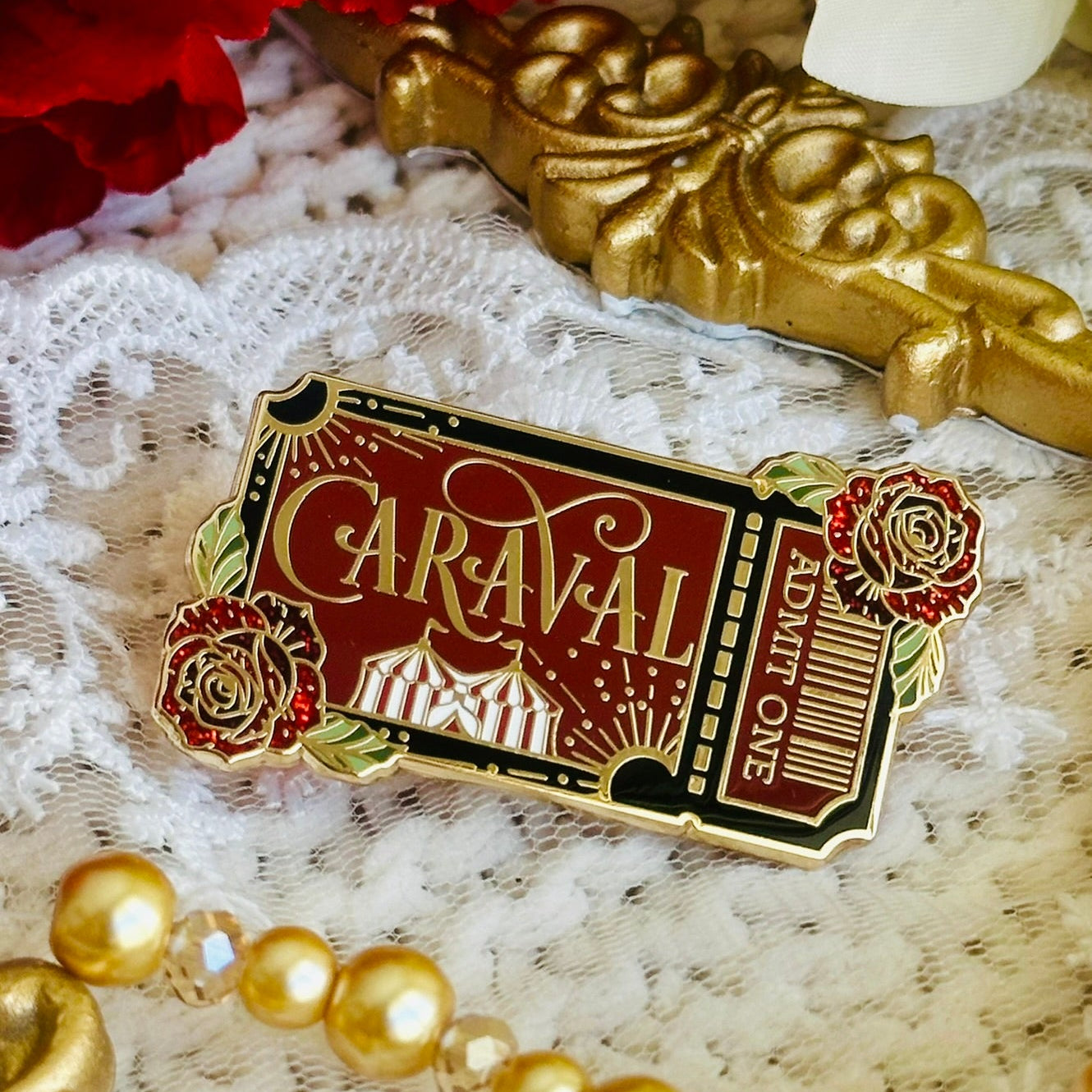 Caravel Ticket Bookish Enamel Pin | Officially Licensed