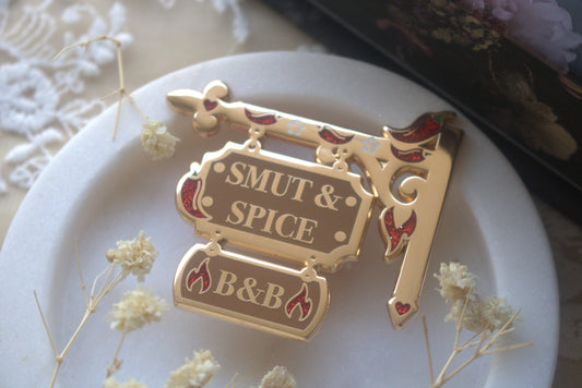Smut & Spice BnB – Bookish Enamel Pin