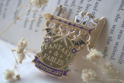 Fantasy & Fables Apothecary – Bookish Enamel Pin