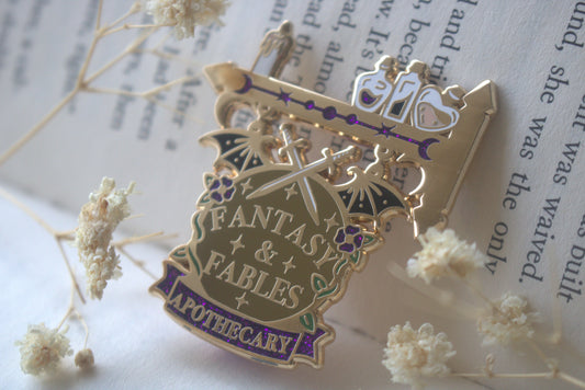 Fantasy & Fables Apothecary – Bookish Enamel Pin