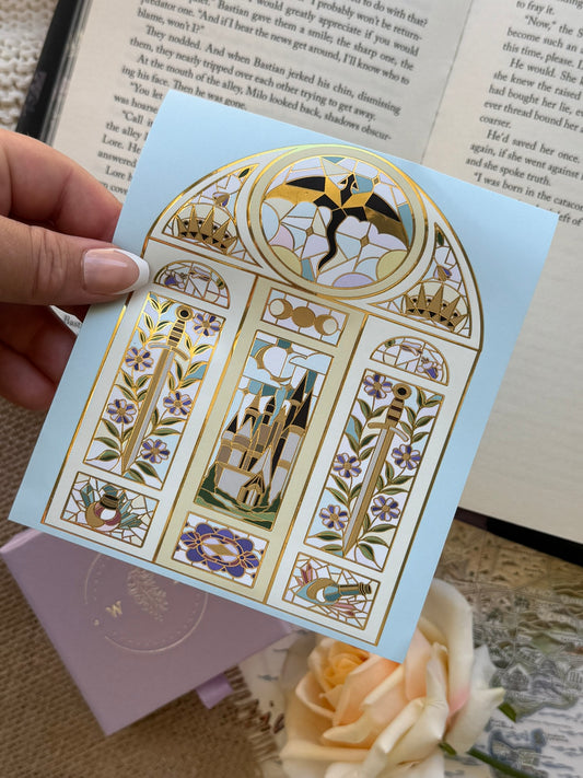 PREORDER Blue Stained Glass Window E-Reader Insert