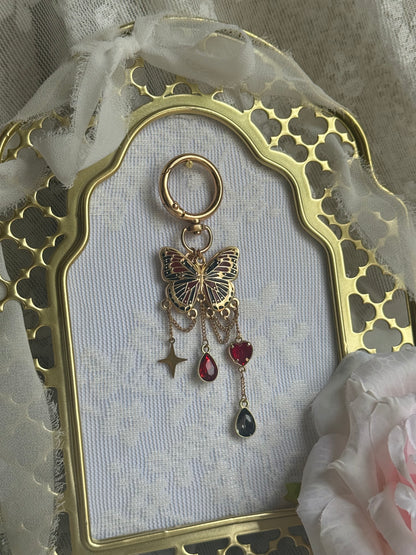 Red Butterfly E-reader and Bag Charm