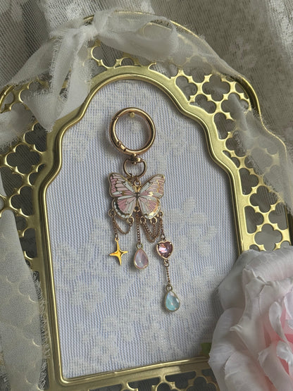 Pink Butterfly E-reader and Bag Charm