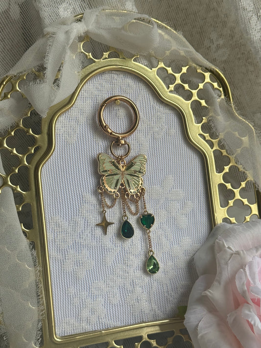 Green Butterfly E-reader and Bag Charm