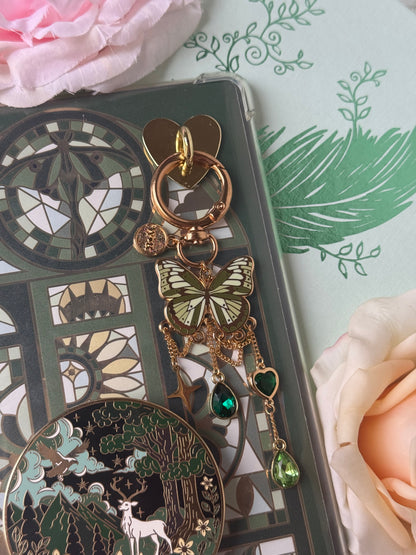 Green Butterfly E-reader and Bag Charm
