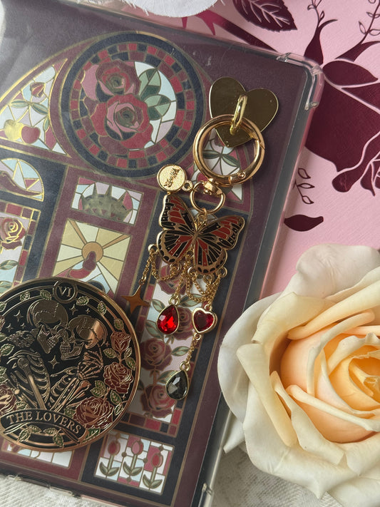 Red Butterfly E-reader and Bag Charm