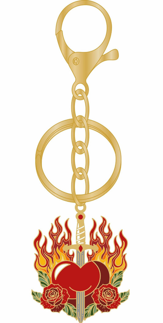 PREORDER- Heart of Flame Keychain